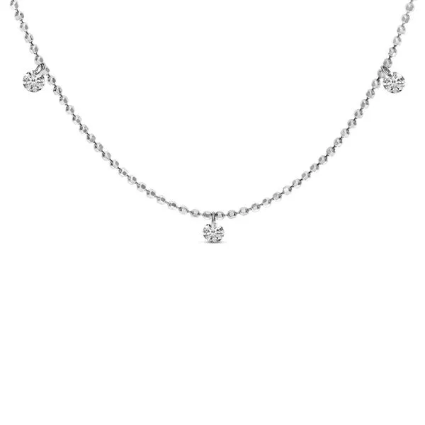 14K White Gold Diamond By the Yard .15 Ct Dashing Diamond 18 inch Necklace Dahlkemper's Jewelry Connection Erie, PA