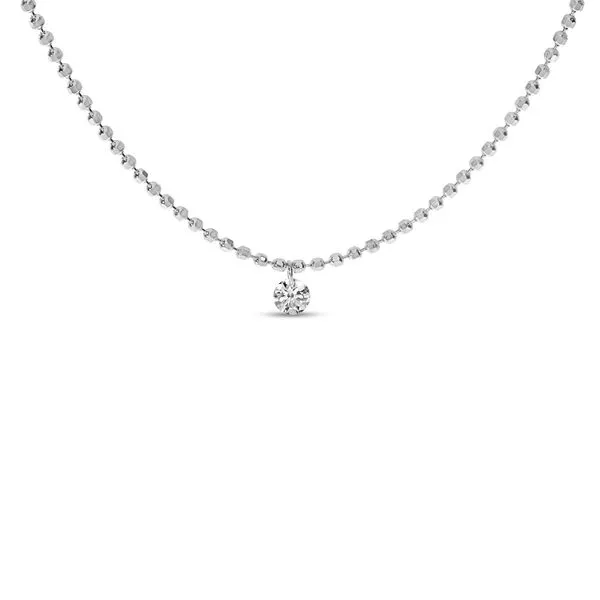 14K White Gold Diamond By the Yard .05 Ct Dashing Diamond 18 inch Necklace Ambassador Diamond Jewelers Tucson, AZ