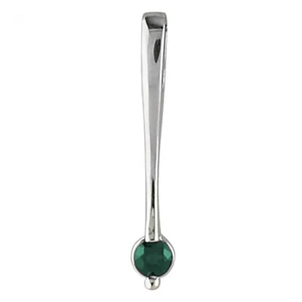 14K White Gold Emerald Drop Pendant Ambassador Diamond Jewelers Tucson, AZ