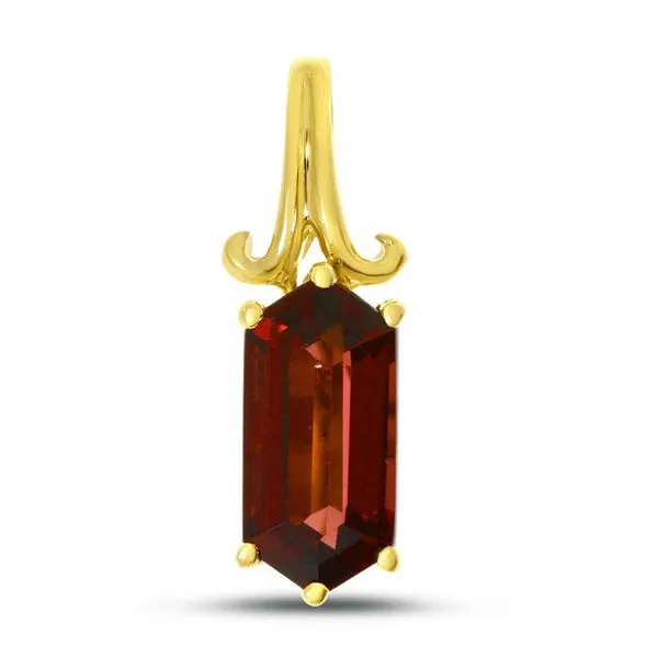 14K Yellow Gold Hexagon Garnet Pendant Moseley Diamond Showcase Inc Lexington, SC