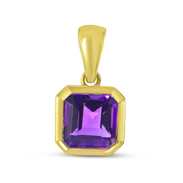 14K Yellow Gold Octagon Amethyst Pendant Ambassador Diamond Jewelers Tucson, AZ
