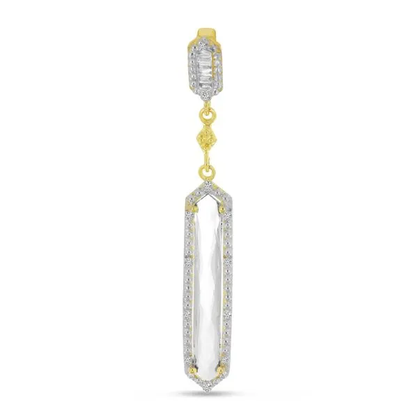 14K Yellow Gold Special Cut White Topaz and Diamond Pendant Ambassador Diamond Jewelers Tucson, AZ
