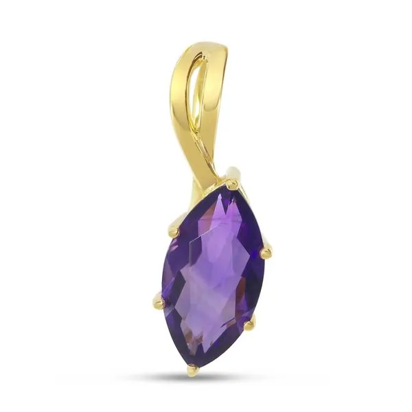 14K Yellow Gold Marquise Amethyst Twist Bale Pendant Ambassador Diamond Jewelers Tucson, AZ