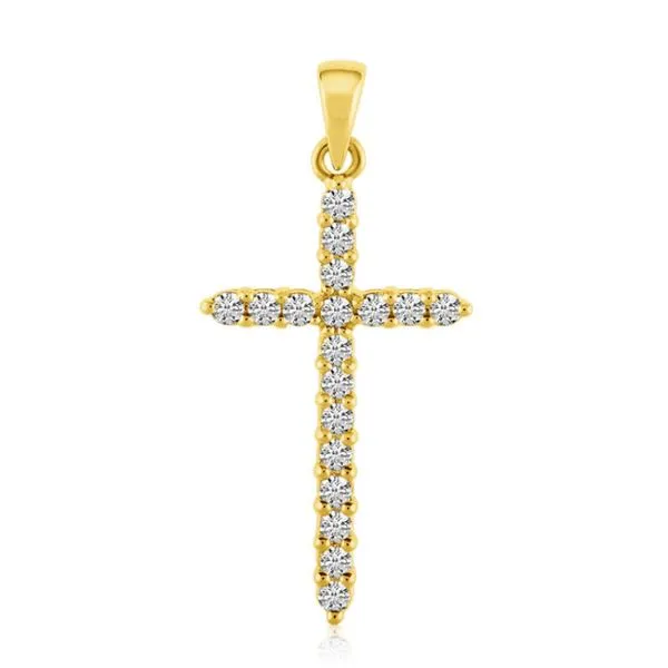 14k Yellow Gold Diamond Cross Ambassador Diamond Jewelers Tucson, AZ