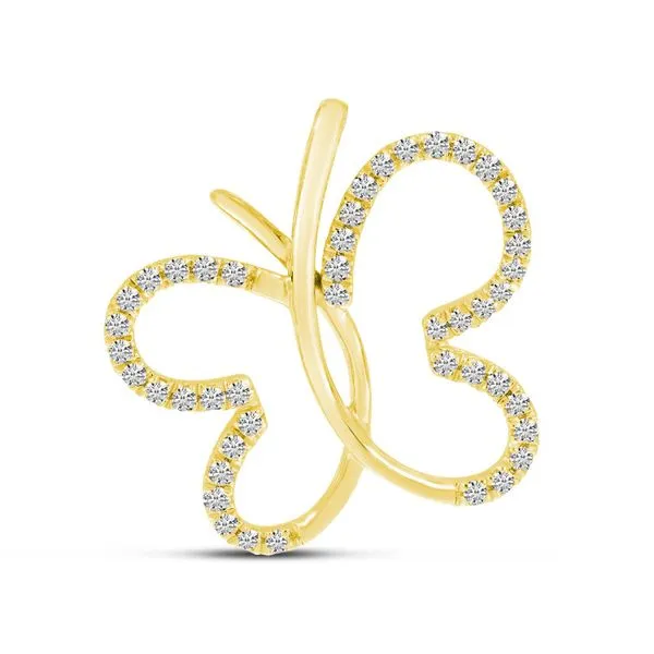 14K Yellow Gold Diamond Butterfly Pendant Clater Jewelers Louisville, KY