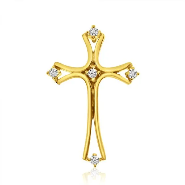 14k Yellow Gold Diamond Cross Ambassador Diamond Jewelers Tucson, AZ