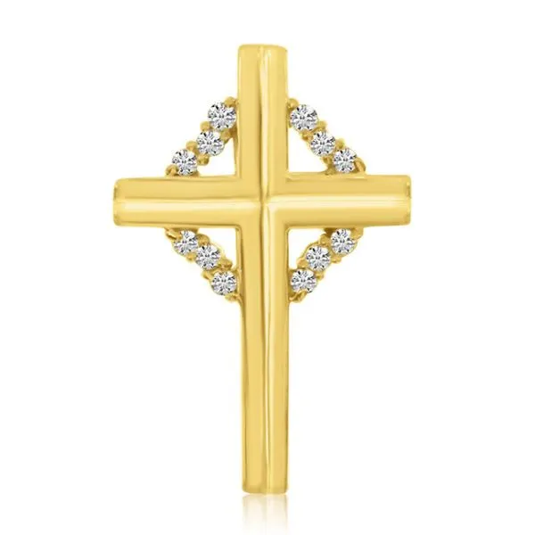 14K Yellow Gold .15 Ct Diamond Cross Pendant Ambassador Diamond Jewelers Tucson, AZ