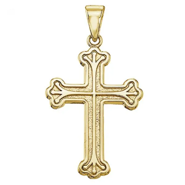 14K Yellow Gold Large Cross Pendant Ambassador Diamond Jewelers Tucson, AZ