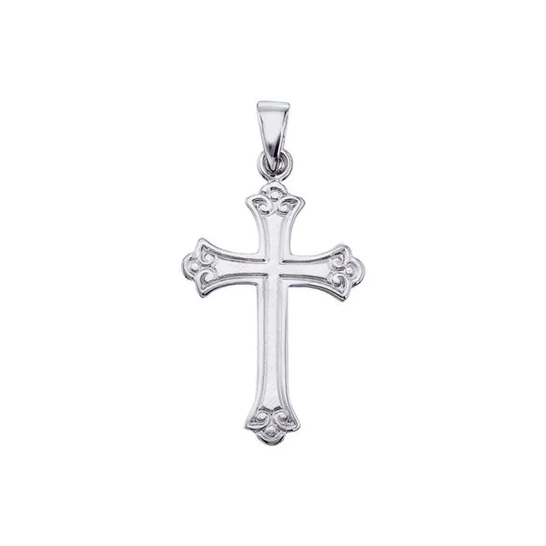 14K White Gold Cross Pendant Ambassador Diamond Jewelers Tucson, AZ