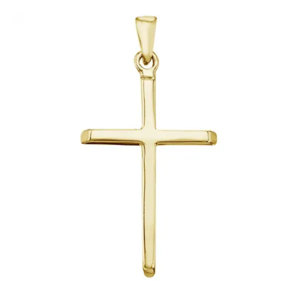 14K Yellow Gold Plain Cross Pendant Ambassador Diamond Jewelers Tucson, AZ