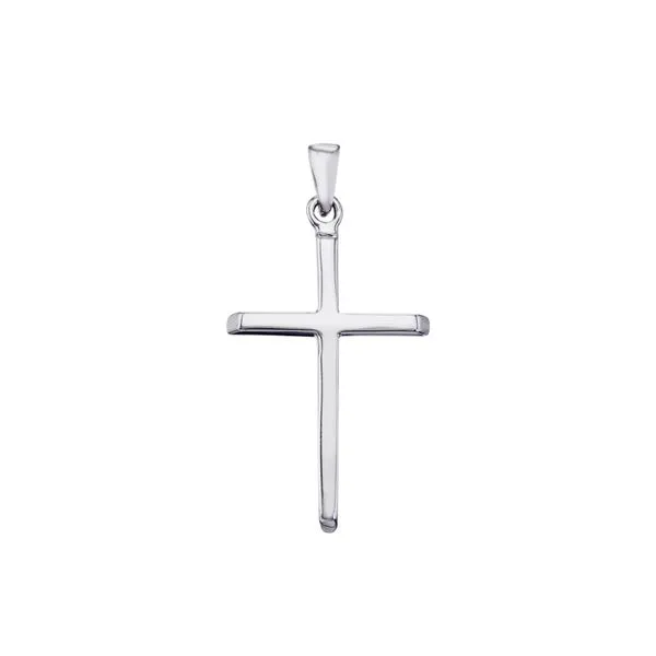 14K White Gold Plain Cross Pendant Ambassador Diamond Jewelers Tucson, AZ
