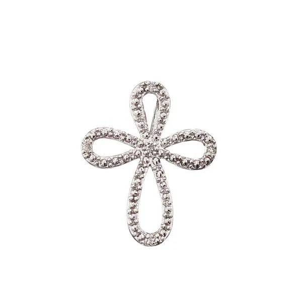 14K White Gold Diamond Open Cross Pendant Ambassador Diamond Jewelers Tucson, AZ