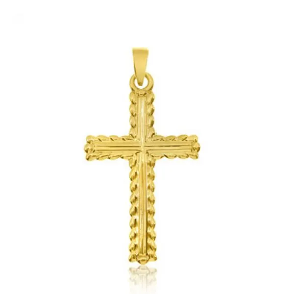 14K Yellow Gold Leaf Gold Cross Ambassador Diamond Jewelers Tucson, AZ