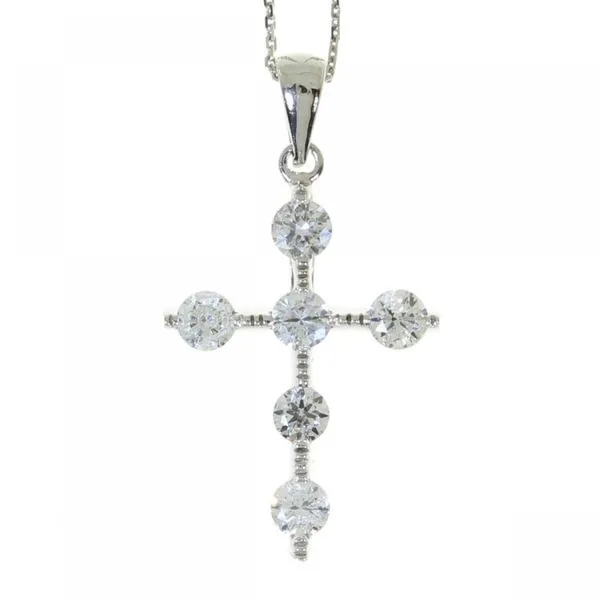 14k White Gold Diamond Cross Pendant Ambassador Diamond Jewelers Tucson, AZ