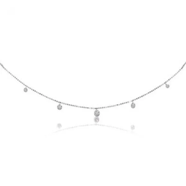 14K White Gold 18 inch Graduated Diamond By the Yard 1.05 Ct Dashing Diamond Nec Ambassador Diamond Jewelers Tucson, AZ