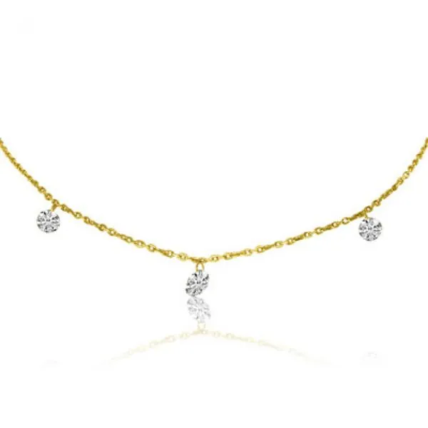 14K Yellow Gold Graduated Diamond By the Yard .55 Ct Necklace Ambassador Diamond Jewelers Tucson, AZ