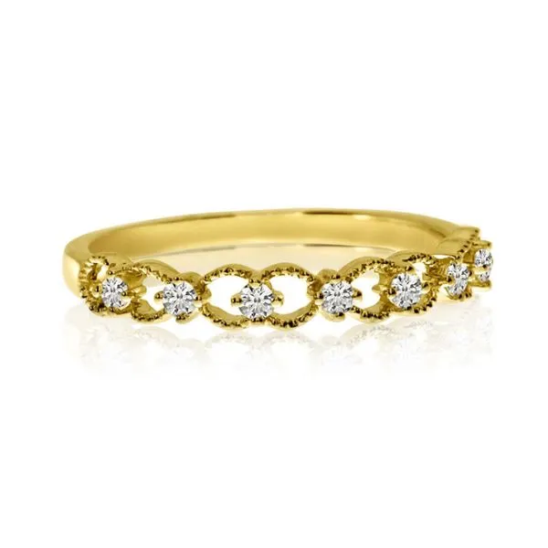 14K Yellow Gold Diamond Braided Stackable Band Ambassador Diamond Jewelers Tucson, AZ