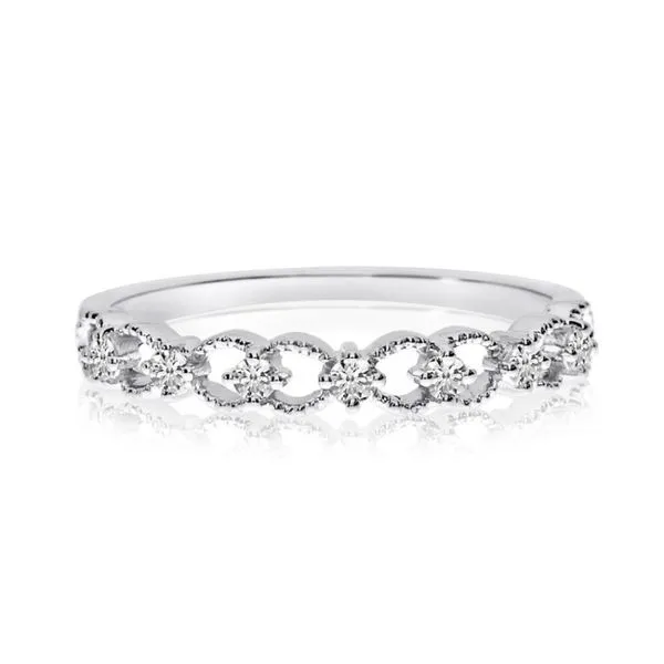 14K White Gold Diamond Braided Stackable Band Ambassador Diamond Jewelers Tucson, AZ