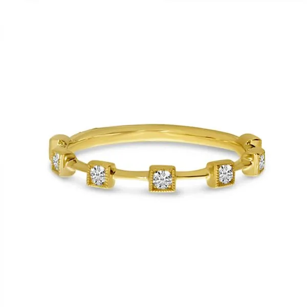 14K Yellow Gold Diamond Square Stackable Ring Ambassador Diamond Jewelers Tucson, AZ