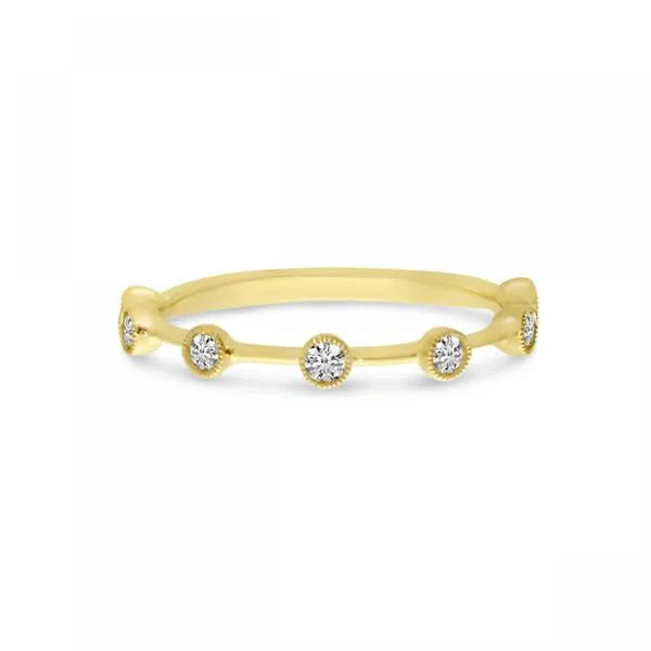 14K Yellow Gold Round Diamond .19 ct Stackable Ring Clater Jewelers Louisville, KY