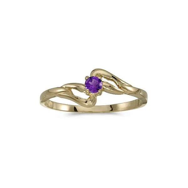 10k Yellow Gold Round Amethyst Ring Ambassador Diamond Jewelers Tucson, AZ