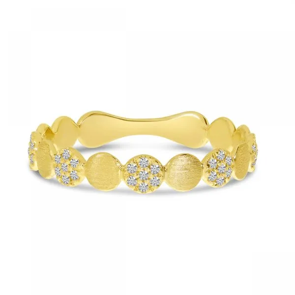 14K Yellow Gold Diamond and Gold Brushed Bubble Ring Ambassador Diamond Jewelers Tucson, AZ