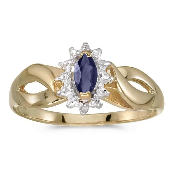 14k Yellow Gold Marquise And Diamond Ring Ambassador Diamond Jewelers Tucson, AZ
