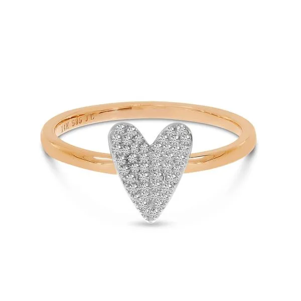 14K Rose Gold Diamond Heart Ring Ambassador Diamond Jewelers Tucson, AZ