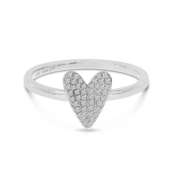 14K White Gold Diamond Heart Ring Clater Jewelers Louisville, KY