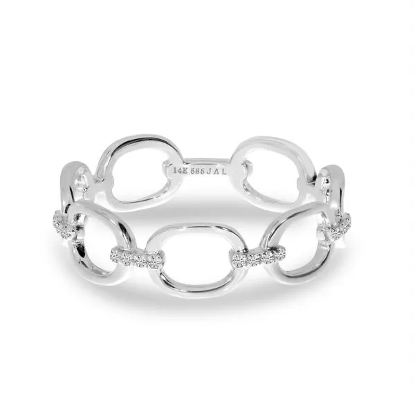 14K White Gold Diamond Link Ring The Jewelry Source El Segundo, CA