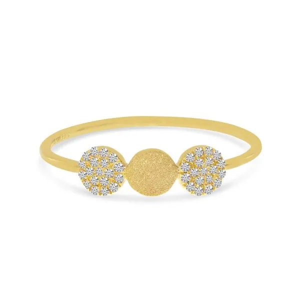 14K Yellow Gold Three Disc Diamond Stackable Ring Ambassador Diamond Jewelers Tucson, AZ