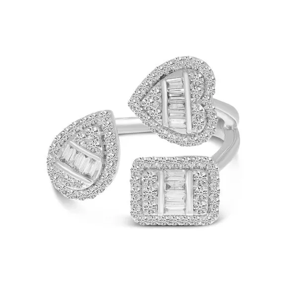 14K White Gold Diamond Triple Shape Illusion Ring Ambassador Diamond Jewelers Tucson, AZ