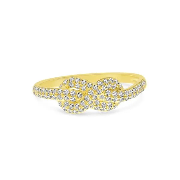 14K Yellow Gold Diamond Twist Knot Ring Ambassador Diamond Jewelers Tucson, AZ
