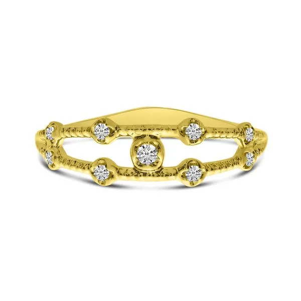14K Yellow Gold Diamond Double Textured Band SIERRA MOON Auburn, CA