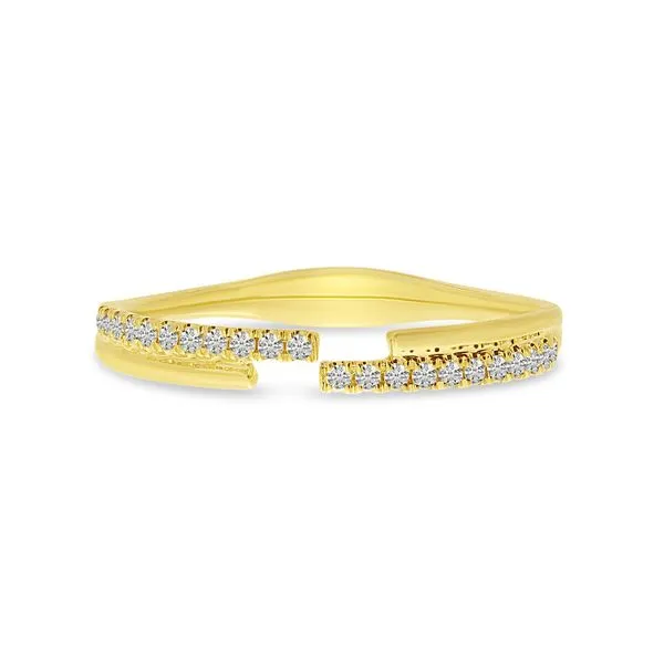 14K Yellow Gold Diamond and Gold Alternating Band J. Meredith Jewelers Delafield, WI