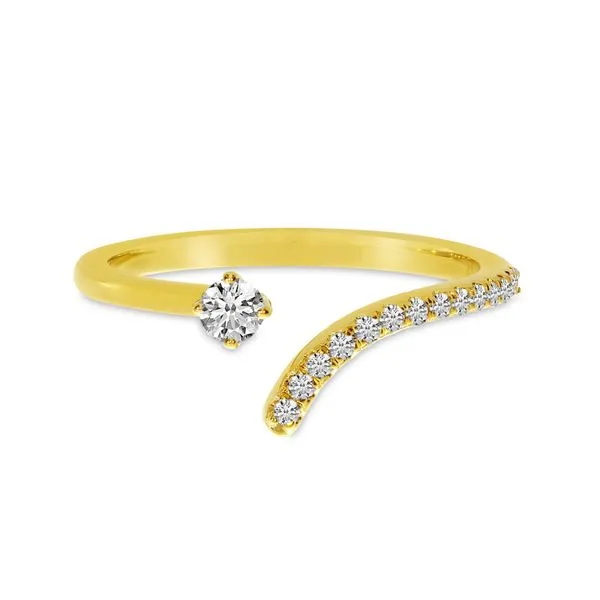 14K Yellow Gold Diamond Bypass Ring Image 2 SIERRA MOON Auburn, CA