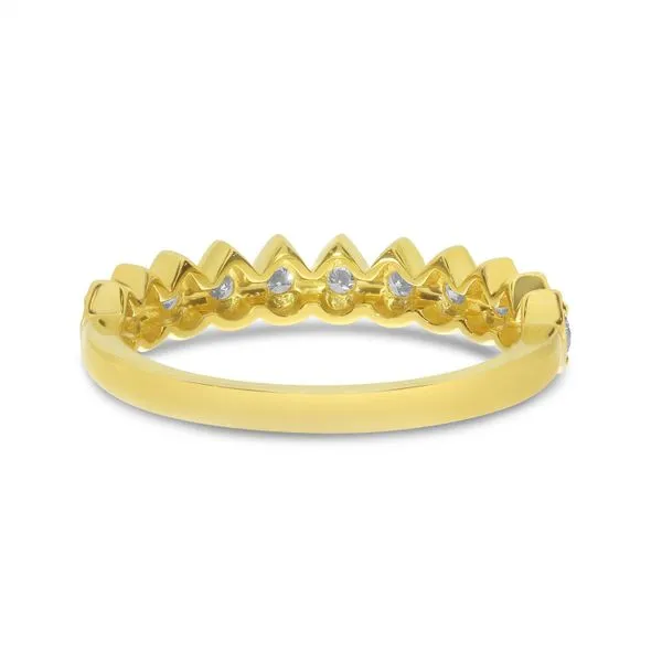 14K Yellow Gold Diamond Bezel Pear Shape Stackable Band Image 3 Rick's Jewelers California, MD