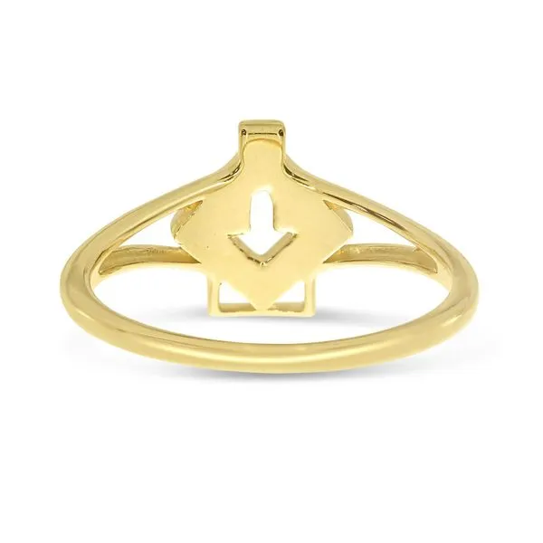 14K Yellow Gold Diamond Geometric Ring Image 4 Ambassador Diamond Jewelers Tucson, AZ