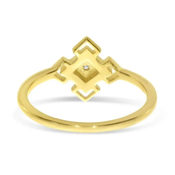 14K Yellow Gold Diamond Square Geometric Ring Image 4 Arlene's Fine Jewelry Vidalia, GA