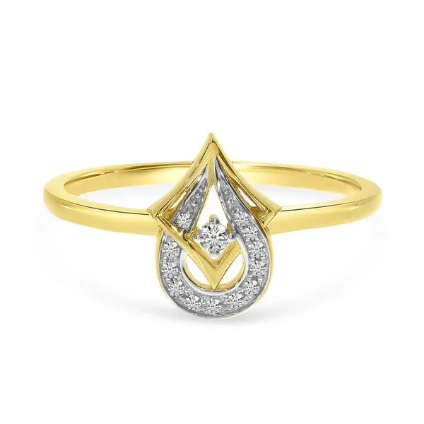 14K Yellow Gold Diamond Geometric Fashion Ring Ambassador Diamond Jewelers Tucson, AZ