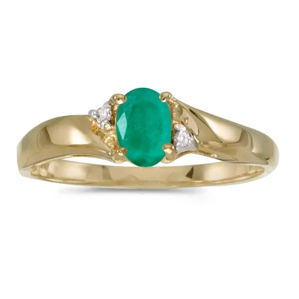 10k Yellow Gold Oval White Topaz And Diamond Ring Ambassador Diamond Jewelers Tucson, AZ