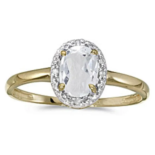 10k Yellow Gold Oval Sapphire And Diamond Ring Ambassador Diamond Jewelers Tucson, AZ