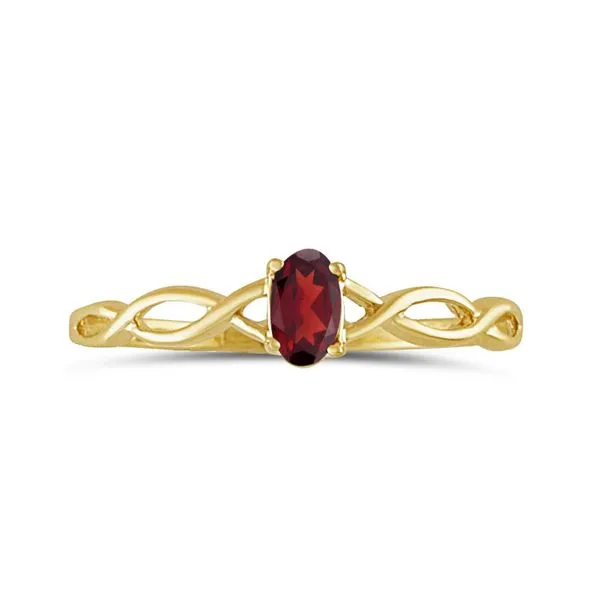 14k Yellow Gold Oval Ruby Birthstone Ring Ambassador Diamond Jewelers Tucson, AZ
