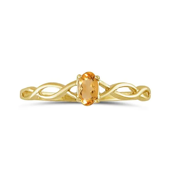 14K Yellow Gold Oval Citrine Birthstone Ring Ambassador Diamond Jewelers Tucson, AZ