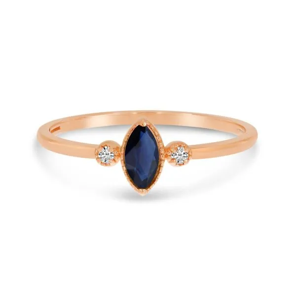 10K Rose Gold Marquis Sapphire Birthstone Ring The Jewelry Source El Segundo, CA