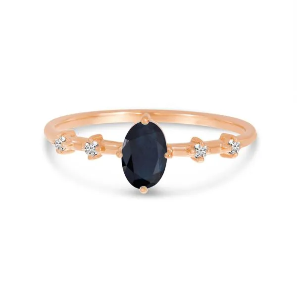 10K Rose Gold Oval Sapphire Birthstone Ring Ambassador Diamond Jewelers Tucson, AZ