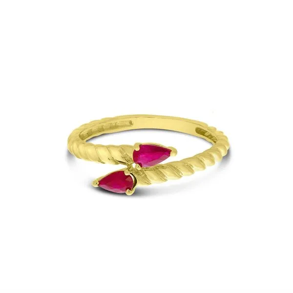 14K Yellow Gold Pear Ruby Duo Ring Ambassador Diamond Jewelers Tucson, AZ