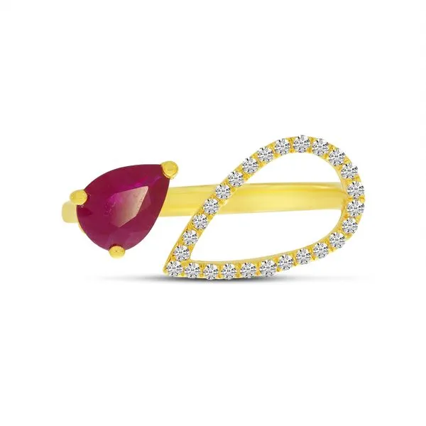 14K Yellow Gold Precious and Diamond Pear Duo Ring Ambassador Diamond Jewelers Tucson, AZ