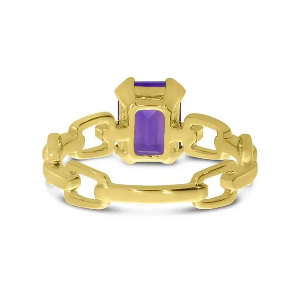 14K Yellow Gold Semi-Precious and Diamond Octagon Link Ring Image 3 Ambassador Diamond Jewelers Tucson, AZ