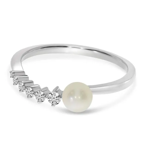 14K White GRADUATED DIA/PL RING Image 3 Ambassador Diamond Jewelers Tucson, AZ